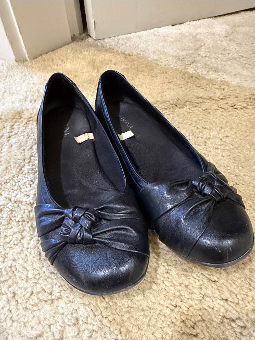 Merona Black Knot-Accent Ballet Flats